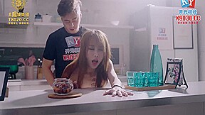 Horny Beauty Asian teen 18+ Gets Screaming Orgasms And Deep Fuck While Trying To Cook In Kitchen