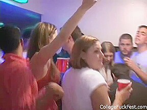 Hot slut pussy fucked hard in frat party