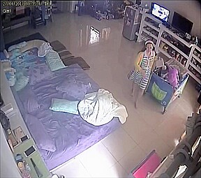 Indonesian Step mom on IP cam