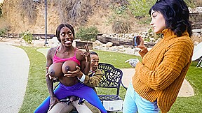 Nasty Old Bench Flasher Meets Thirsty Jogging Nymph With Ebony Mystique, Chong Dong – Brazzers