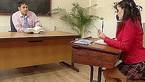 Sexy Uniforms Scene-4_Lush Brunette Milf In Student Uniform Fucking With Her Teacher With A Condom