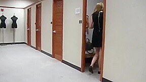 beautiful slut masturbating in changing room