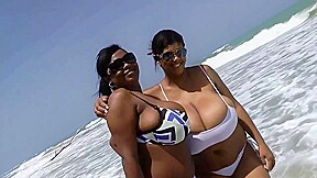 Brazilian Busty Babes Flashing Their Tits