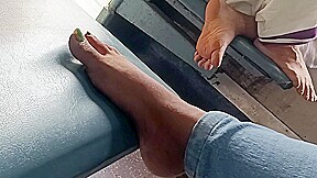 candid indian Soles in train | indian feet | feet play