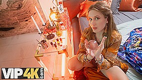 DEBT4k. Young fortune-teller with firm tits and nice ass provided a magical ritual with her pussy