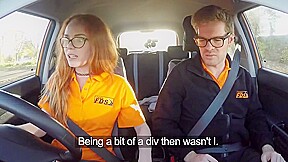 Ella Hughes – Redhead chick In The Car Does Not Waive The Opportunity To Have Sex