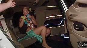 Hawaiian Party in a Limo