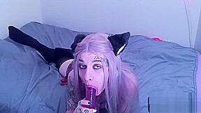 Kat Mayhem – Hot Burping Deepthroat Blowjob From Skinny Emo Kitty Tattoo Slut