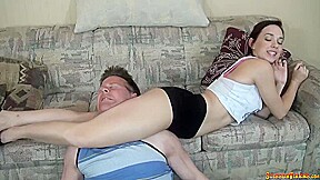 Morgan scissors step dad very hard