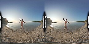 Special Fire Dancing Naked On Sunset Beach Extra Long And Hot With Redhead Lea On Vacation