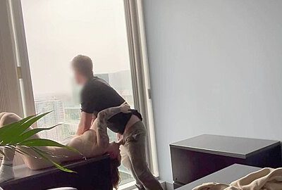 Milf Boss Fucked Against Her Office Window